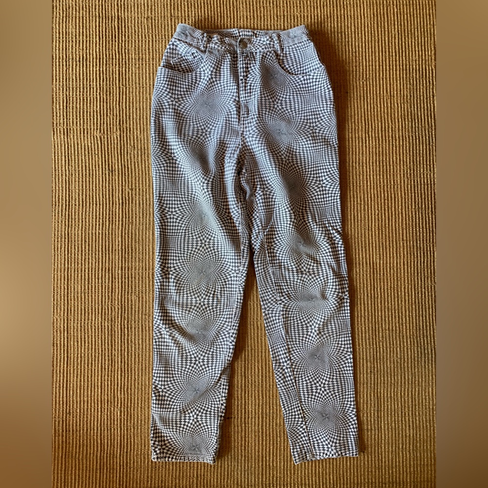 Rare Vintage Jeanjer 1980s Optical Illusion Jeans, Women’s 2-3 - Picture 3 of 16